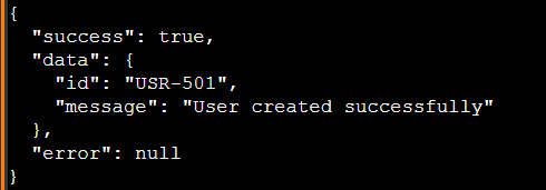 Example of a standard API response format