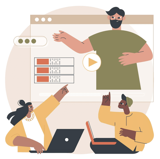 AI Mentorship session illustration